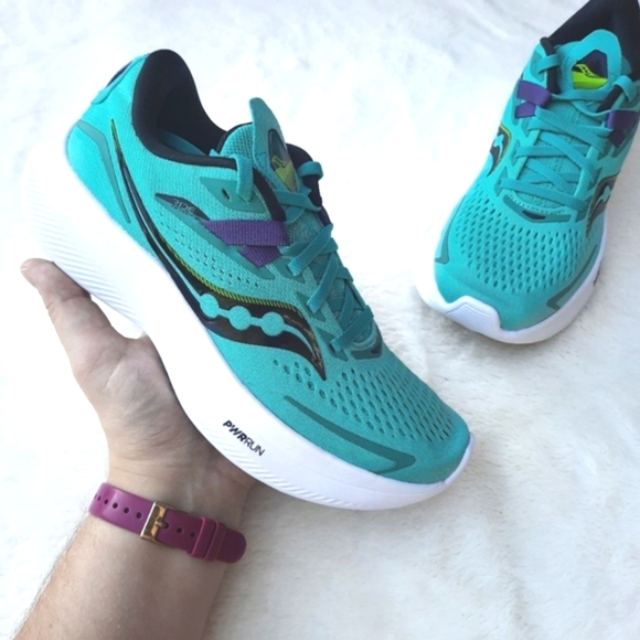Saucony Shoes - Saucony Ride 15 Running Sneaker Mint Aqua Gym Workout Shoe NEW 6